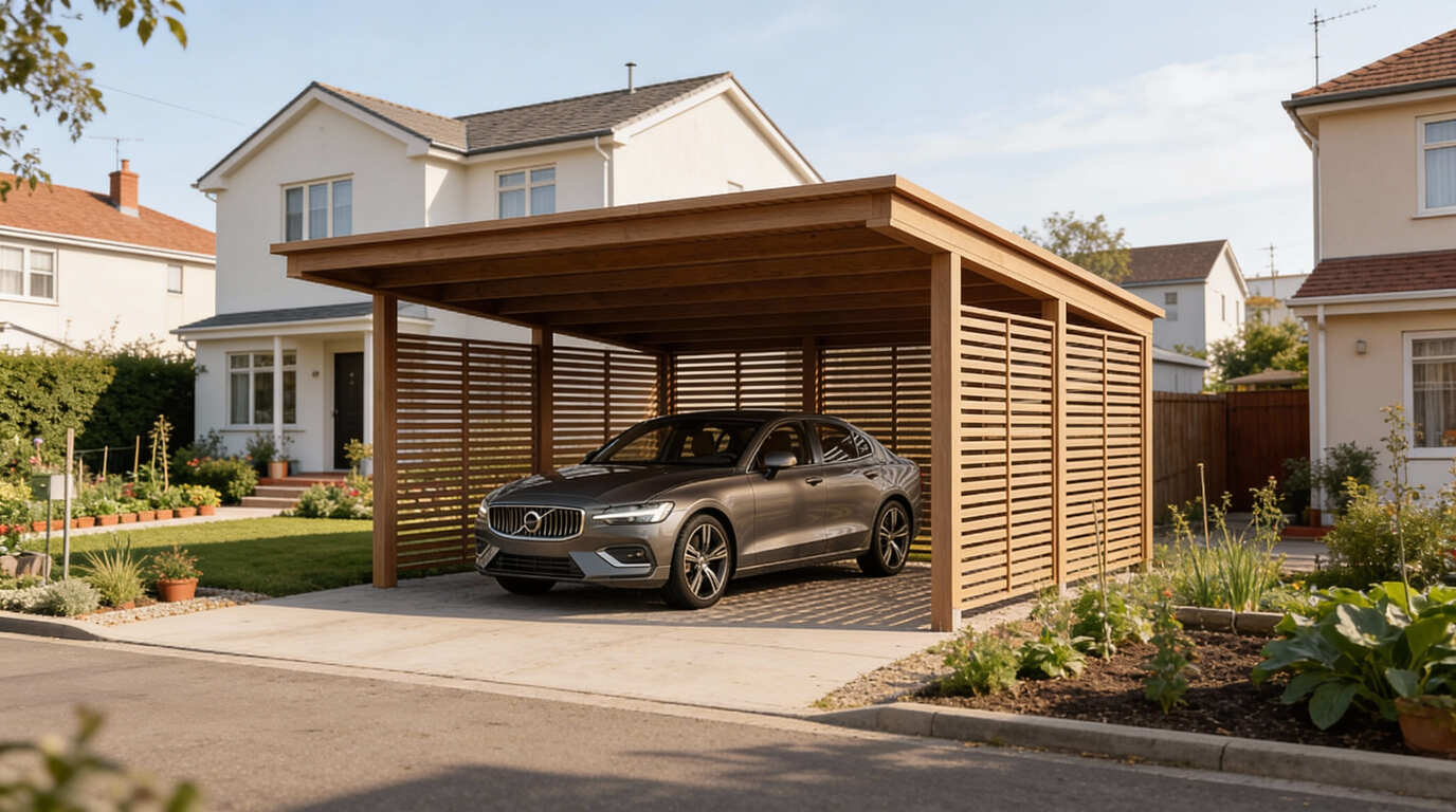 Holz-Carport aus Polen