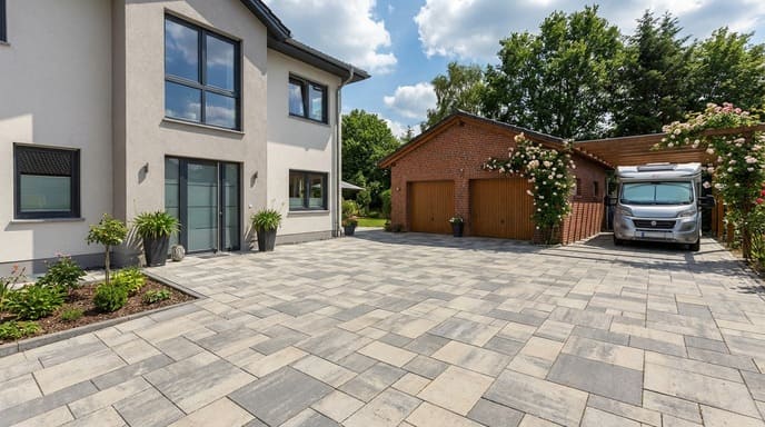 Innenhof pflastern aus Polen