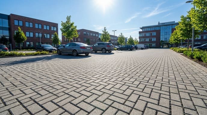 Parkplatz pflastern aus Polen