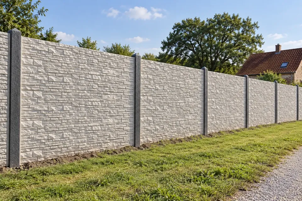 Betonzäune in Steinoptik aus Polen