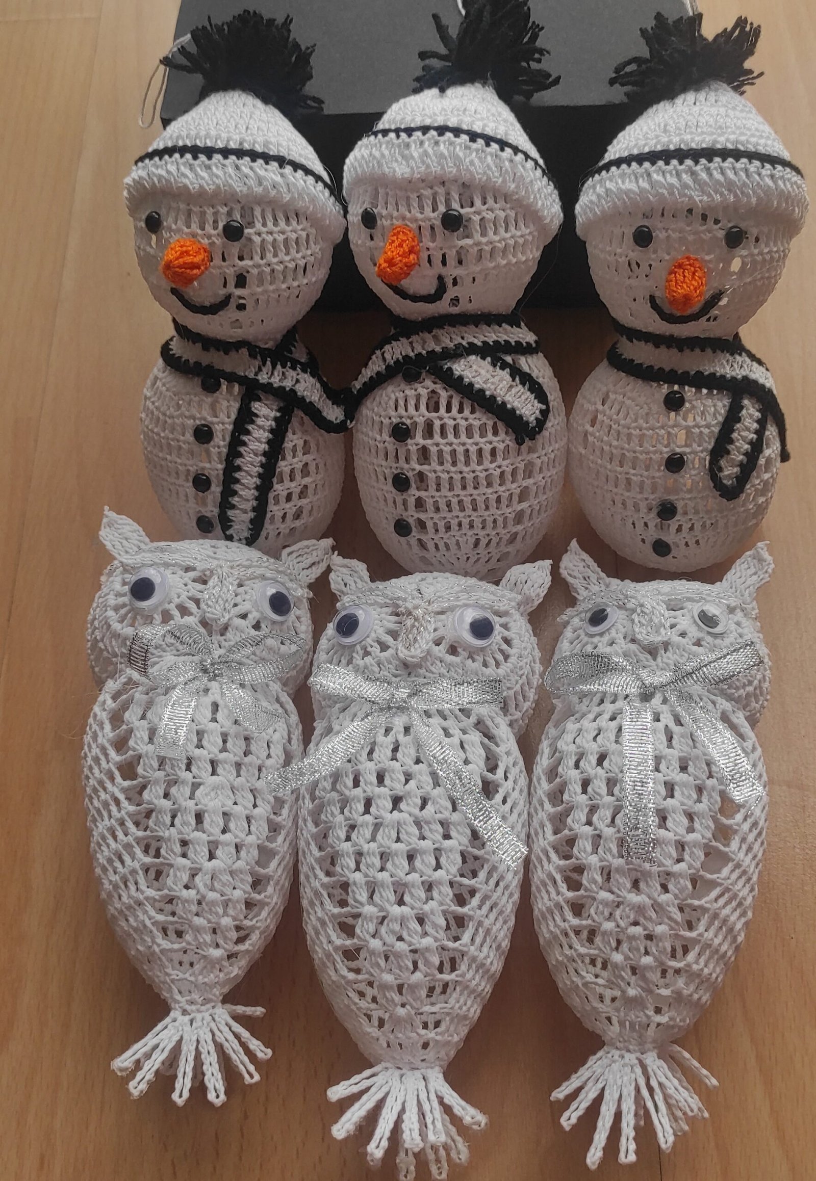 Weihnachtsanhänger – Eulen & Schneemänner
