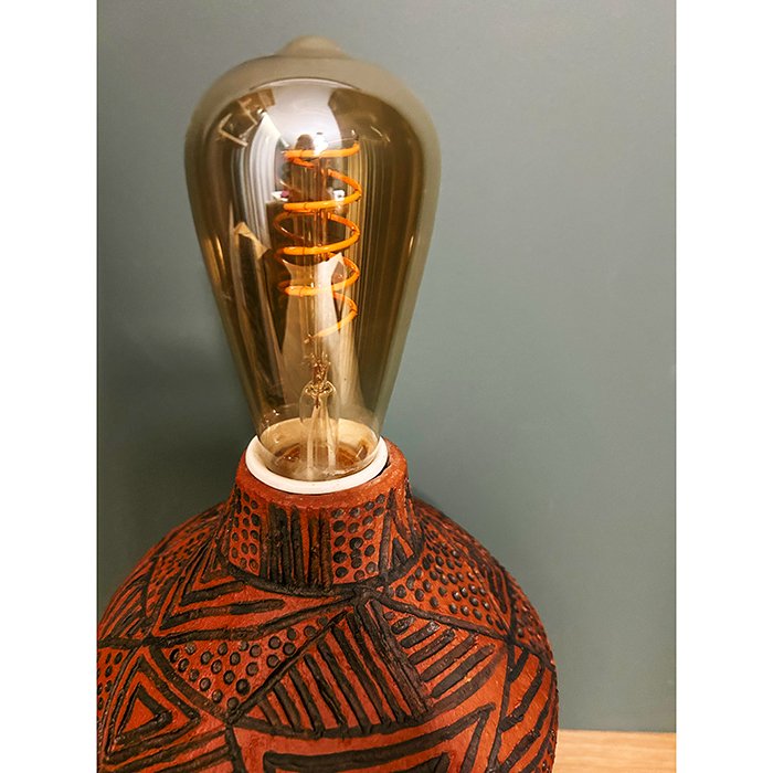 Designlampe aus Terrakotta – Ethno Edition