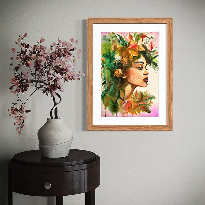 Waldpoesie – Porträt in Aquarelltechnik