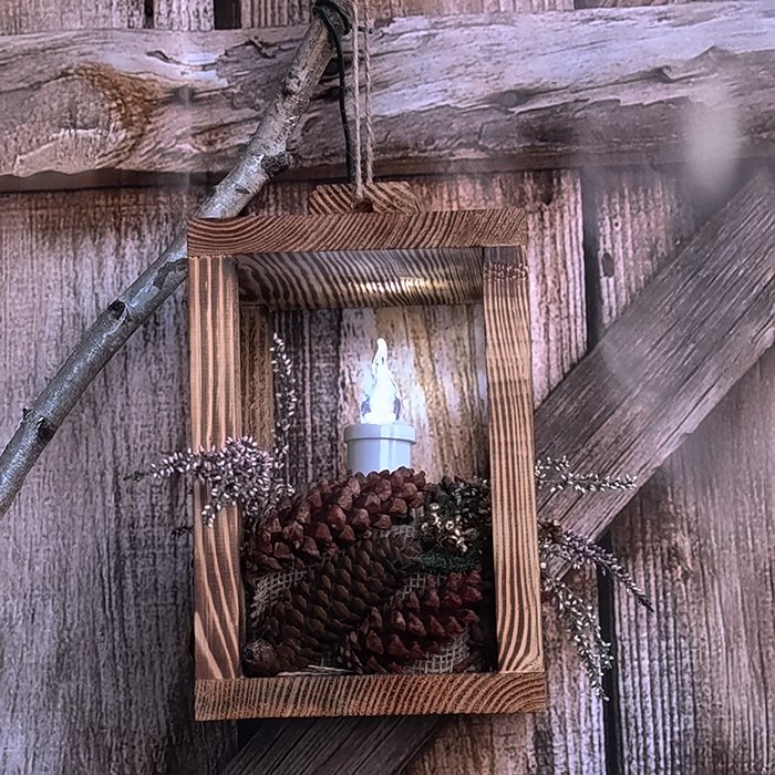 Deko-Laternen aus Naturholz