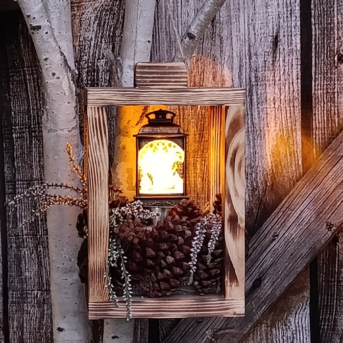 Deko-Laternen aus Naturholz